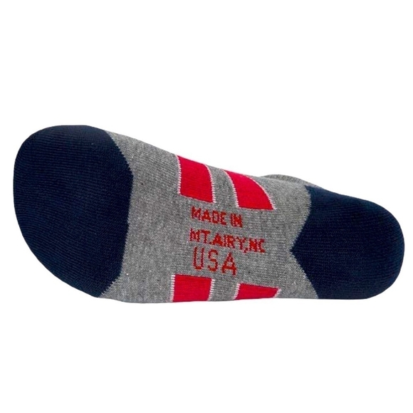 NWT MADE HERE University No Show Grey/Red Cotton Socks Unisex Socks, S/M - Picture 4 of 6